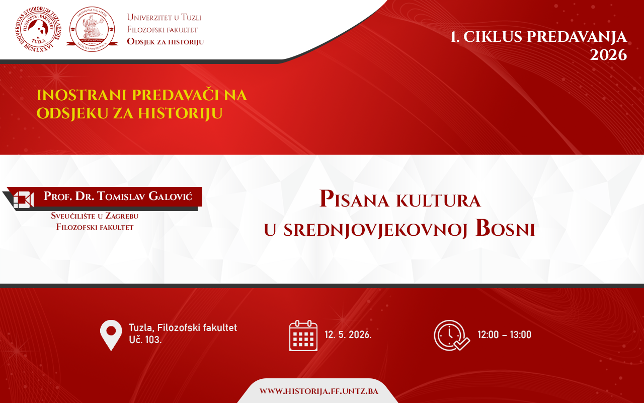 Najava predavanja: Pisana kultura u srednjovjekovnoj Bosni
