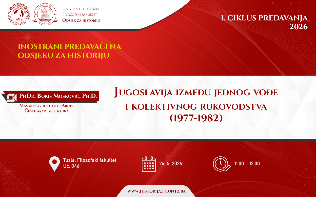 Najava predavanja: Kako se jugoslavenski vrh pripremao za Titov odlazak?