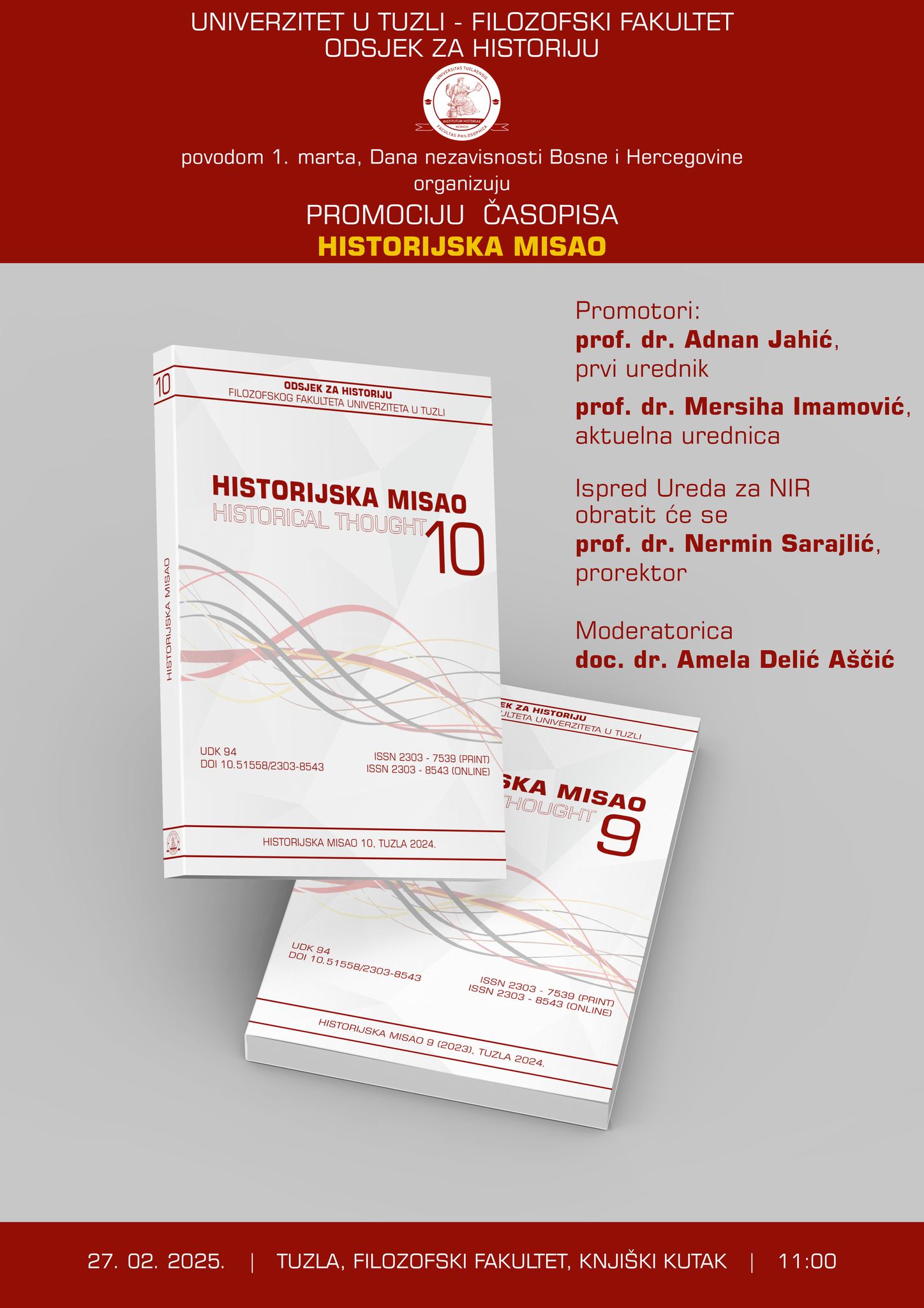 10 godina časopisa Historijska misao: promocija
