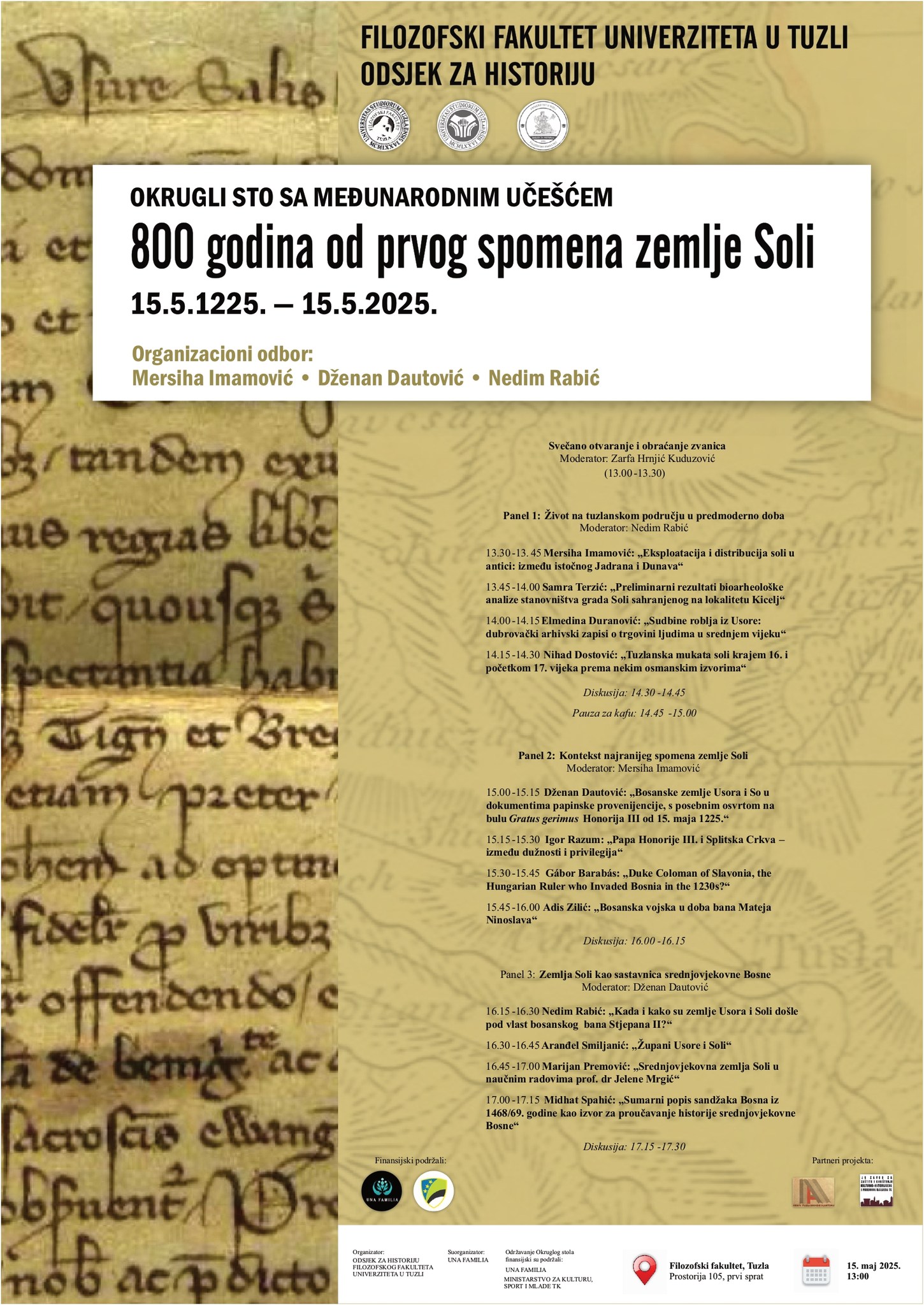 Okrugli sto "800 godina od prvog spomena zemlje Soli"